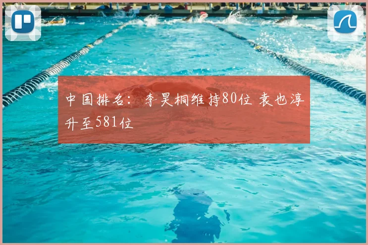 中国排名：李昊桐维持80位 袁也淳升至581位